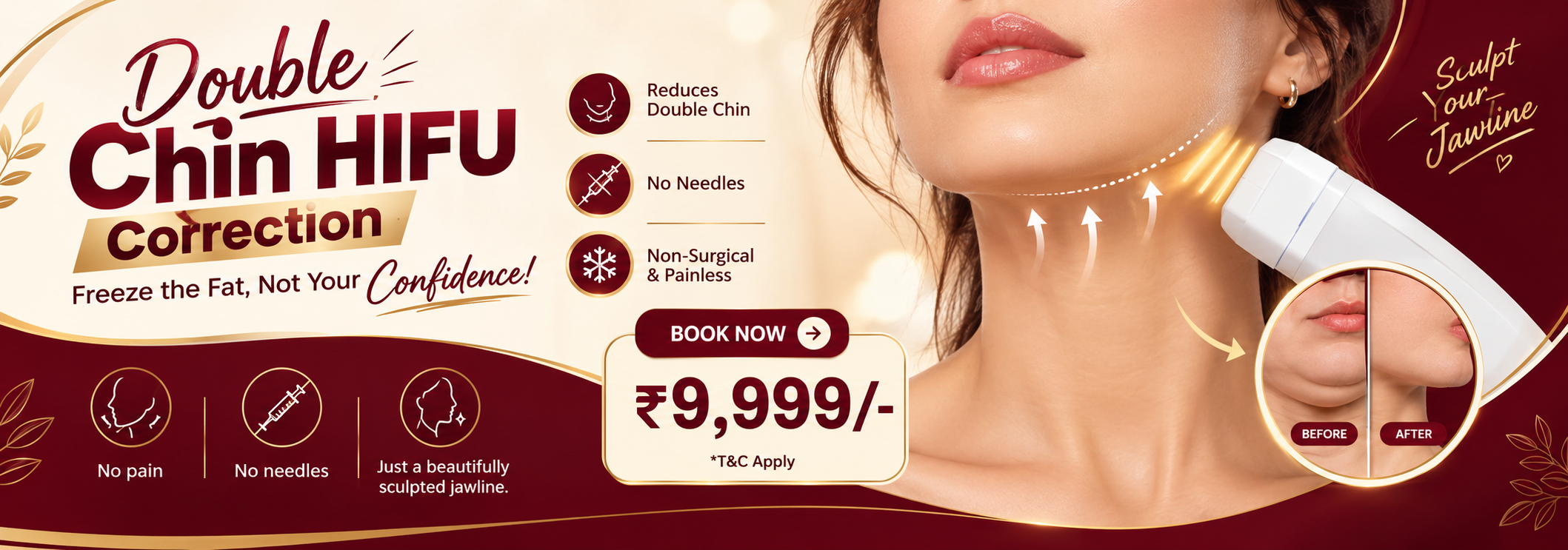 Double Chin HIFU Correction Banner