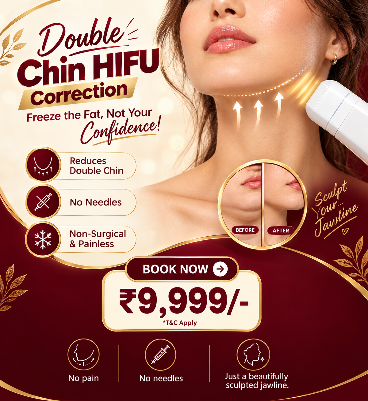 Luxury Double Chin HIFU Correction Ad