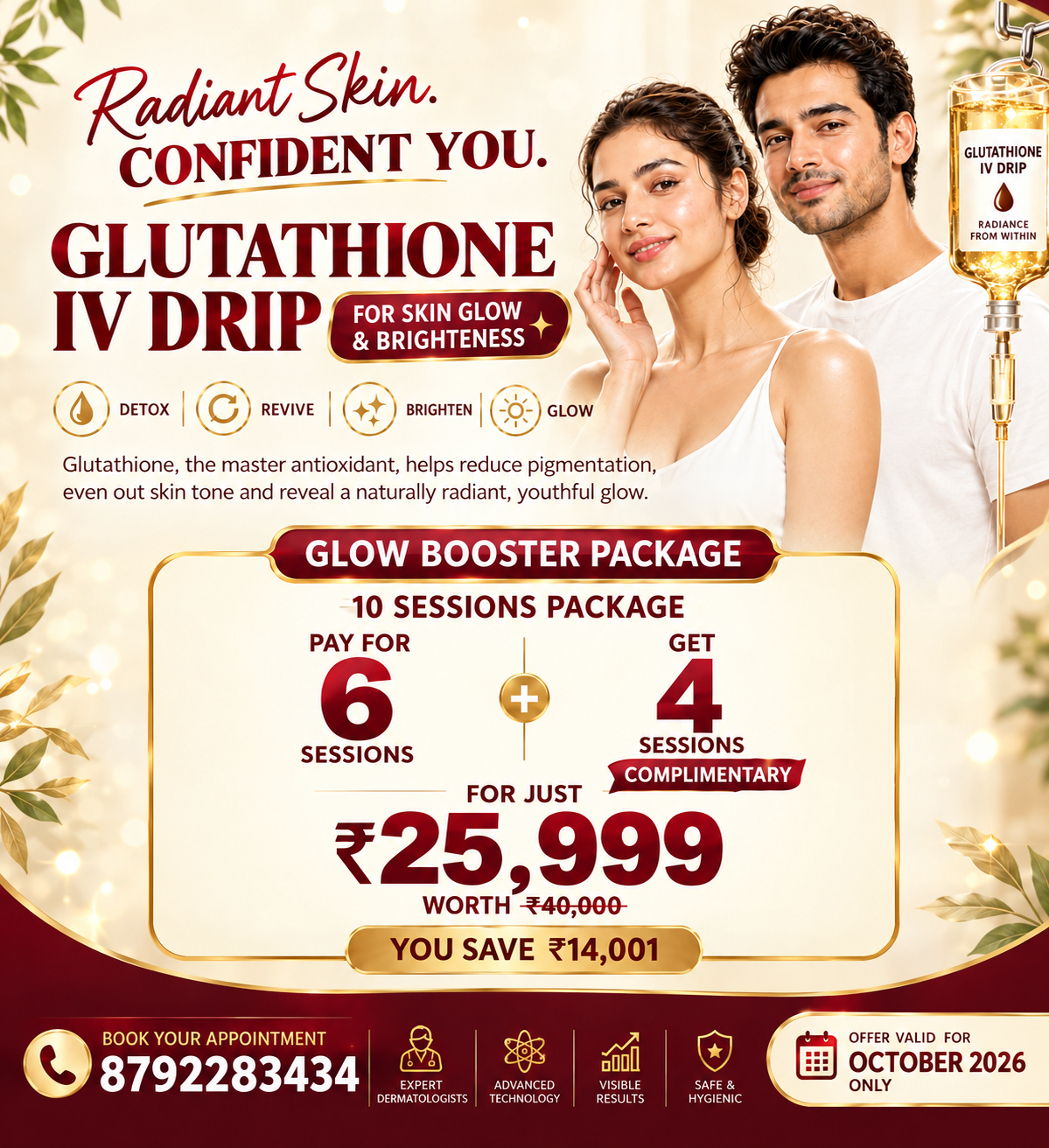 Radiant Skin Glutathione IV Drip Offer